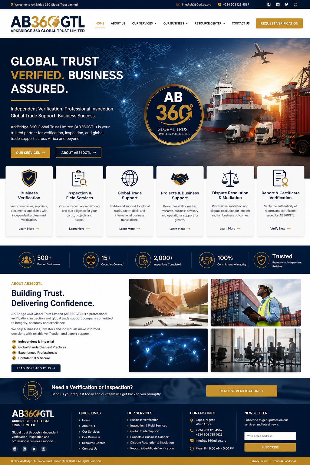 ArkBridge 360 Global Trust corporate visual